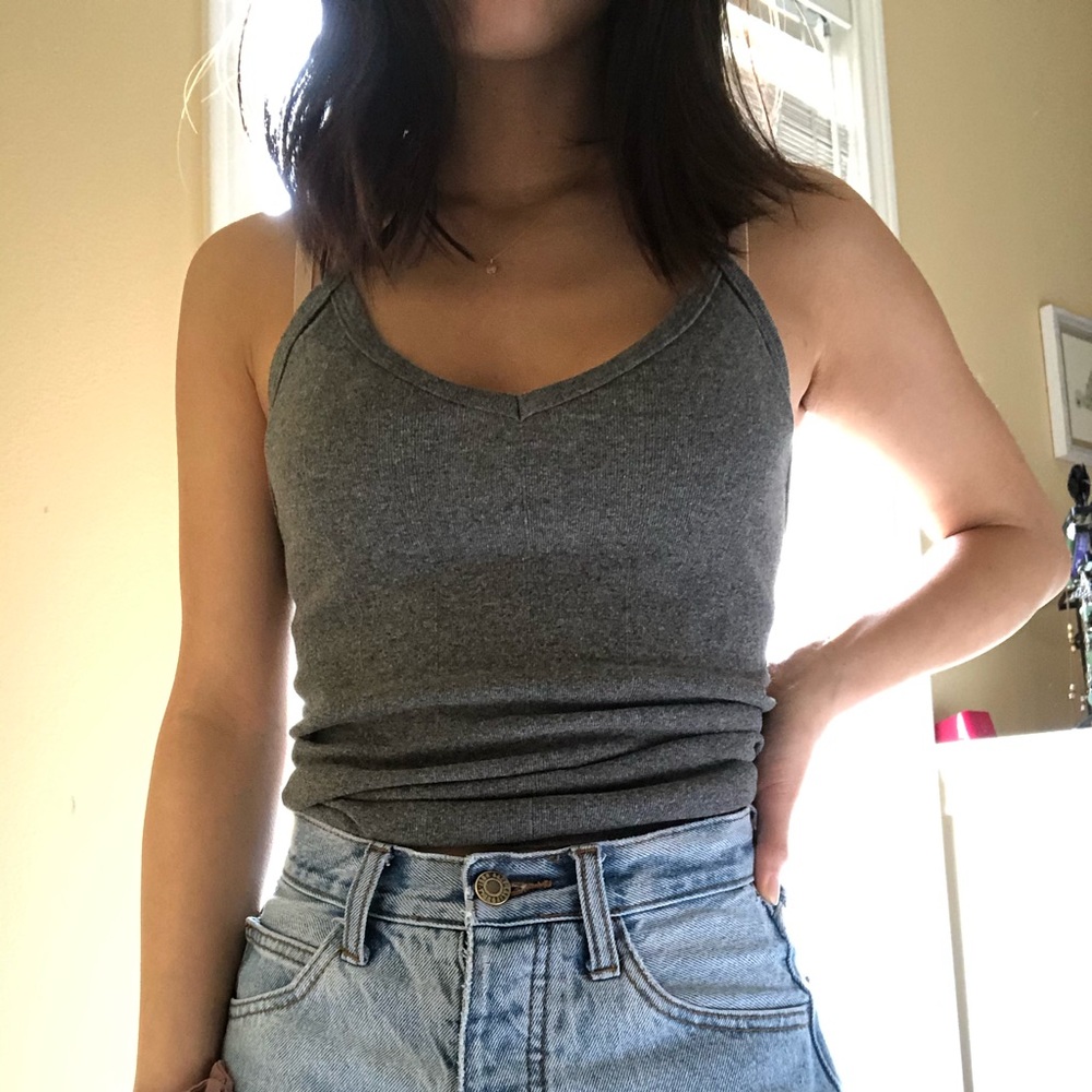 charcoal grey Urban Outfitters tank top